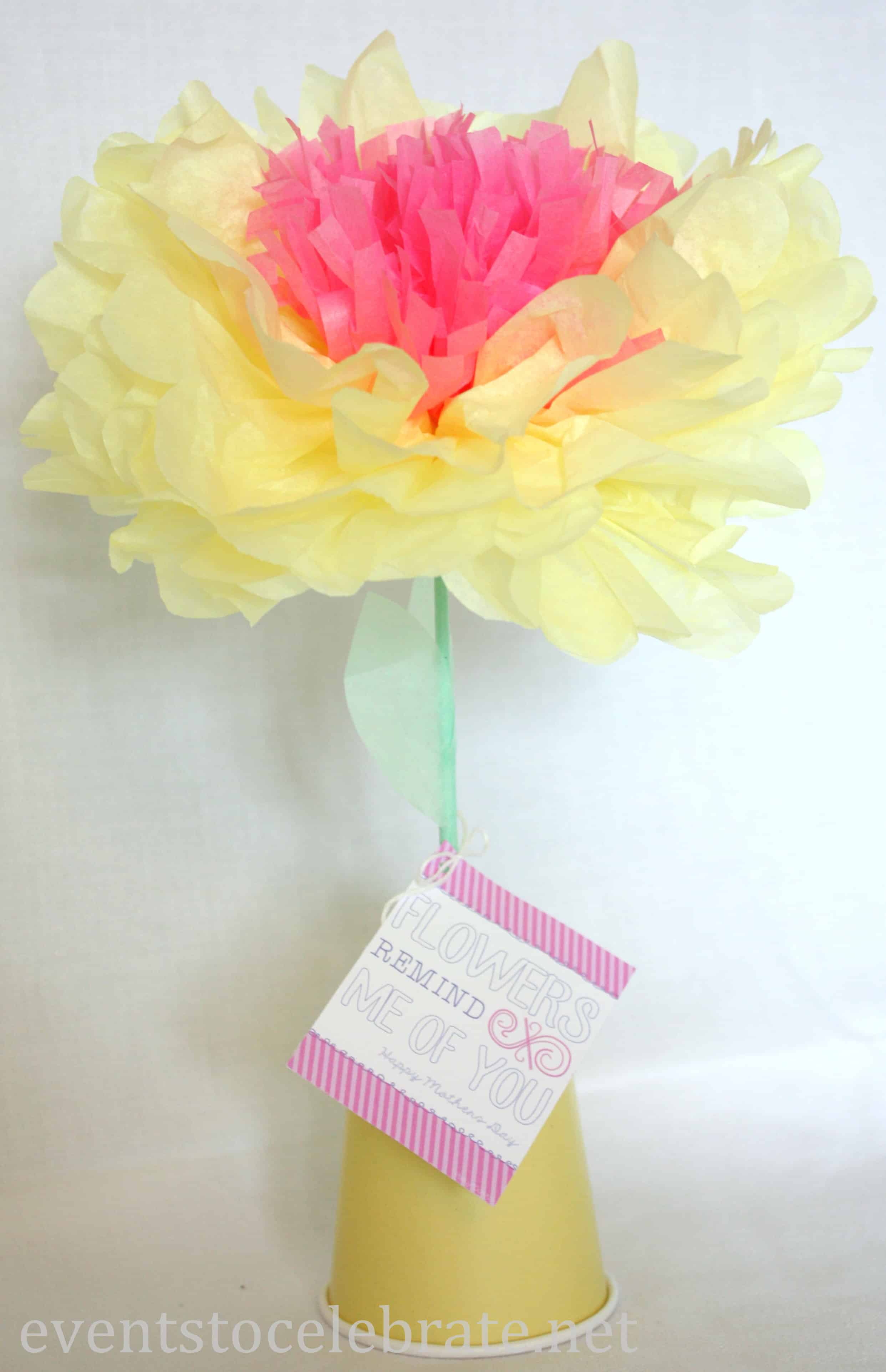 Mother’s Day Gifts: Paper Flowers and FREE Printable Tag