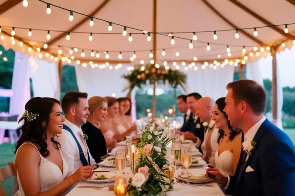 An example of atmosphere lighting for your party space.