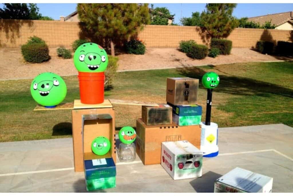 Angry Birds Catapult Game for an Angry Birds Birthday Party