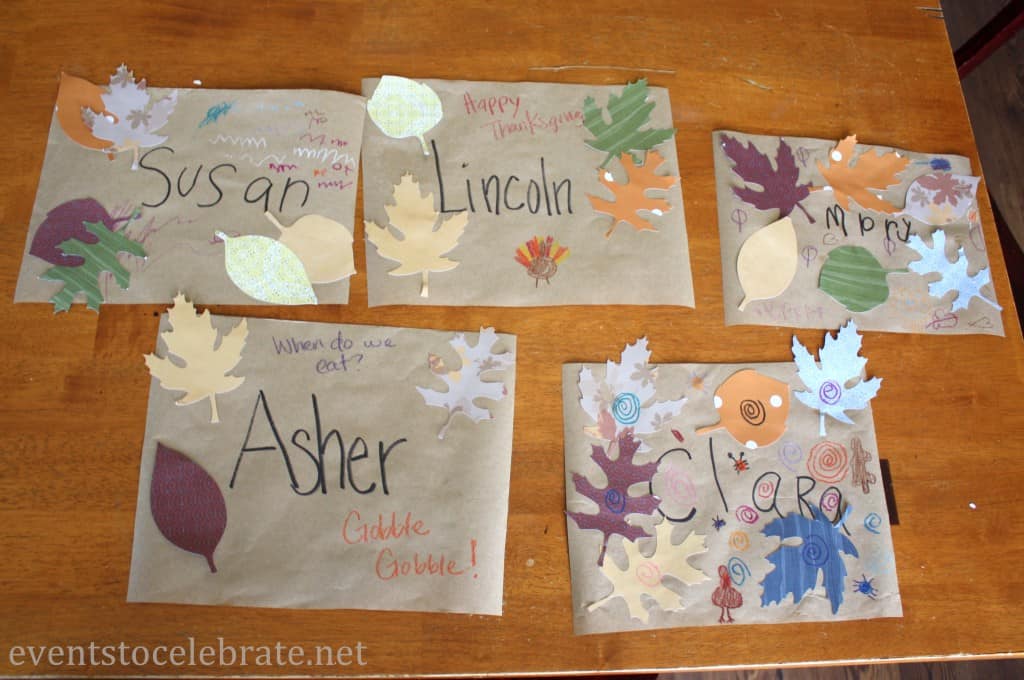 DIY Thanksgiving Placemats