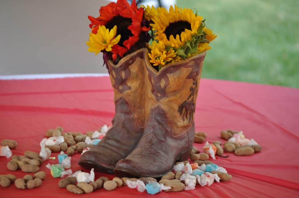 Cowboy Birthday Party Centerpiece