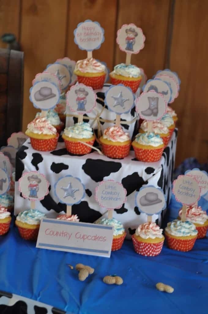 Cowboy Birthday Party Cupcakes