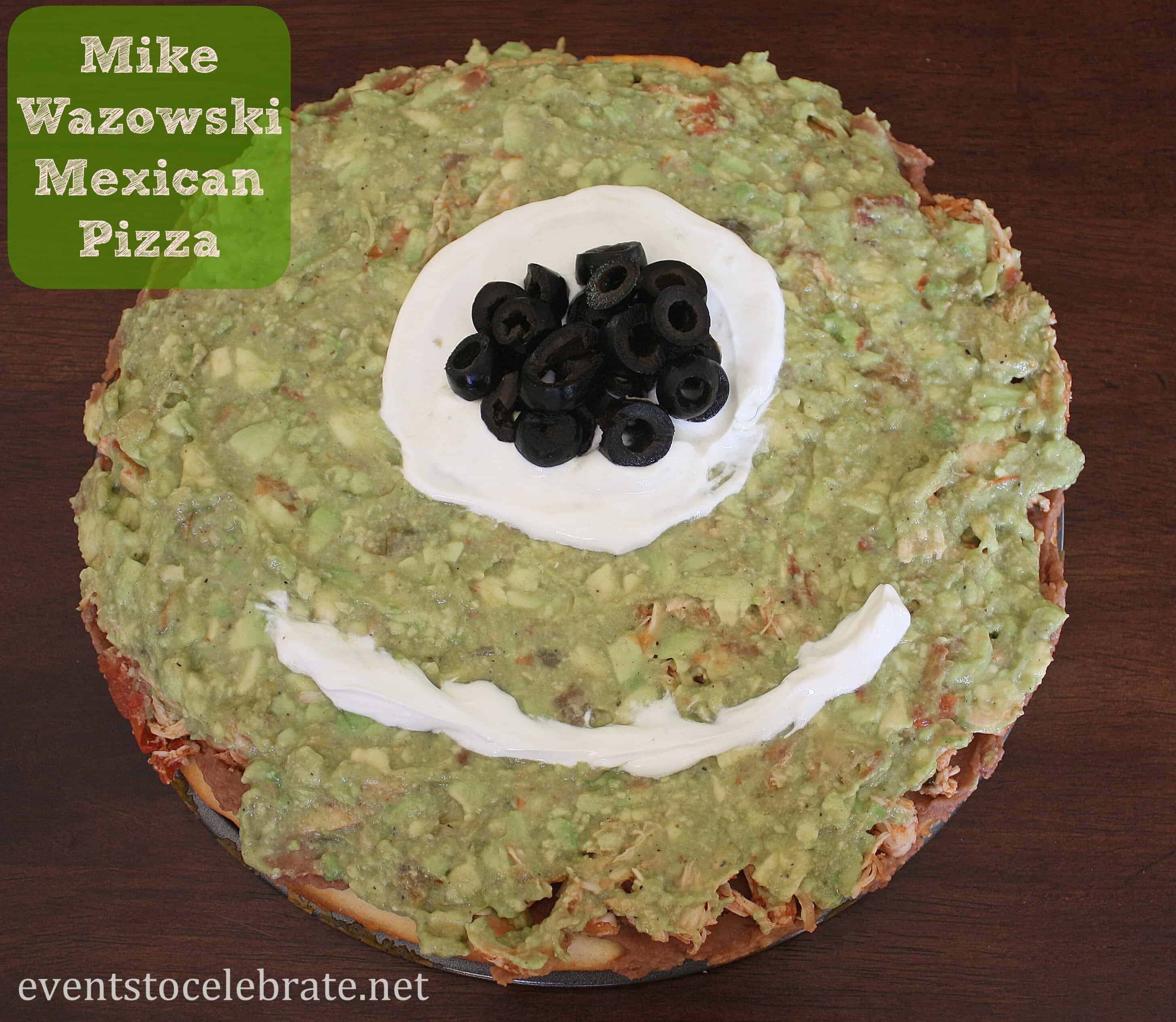 Monsters University Party - Mike Wazowski Mexican Pizza