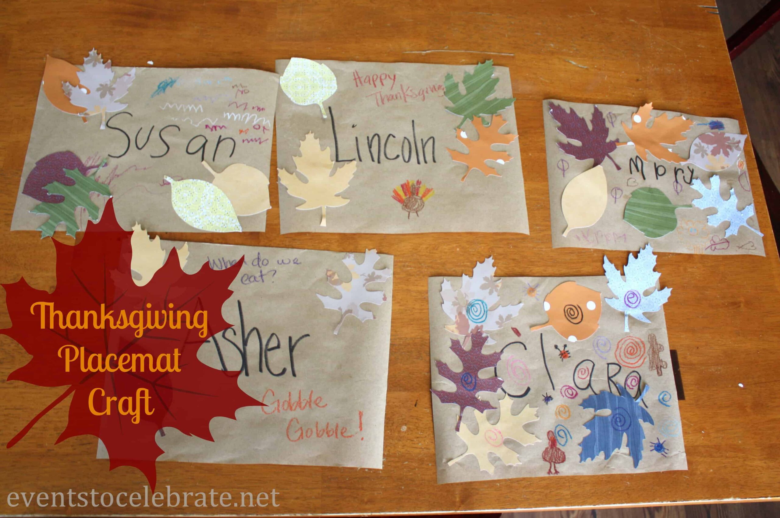 Thanksgiving Crafts for Kids – Placemats