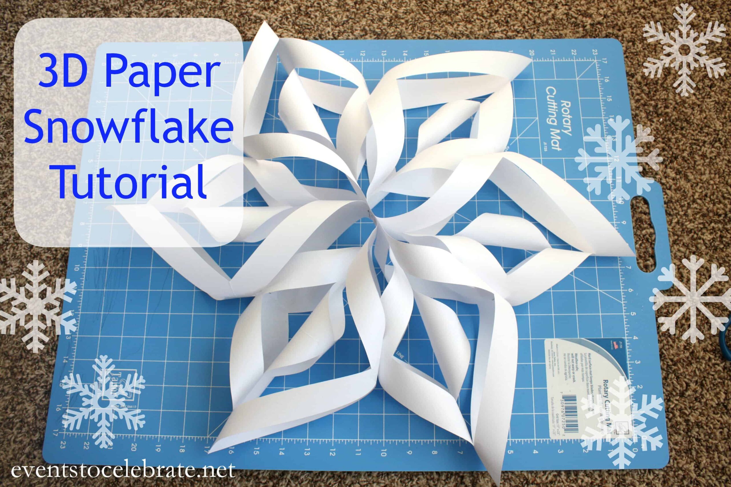 How to make a 3D Paper Snowflake (Easy Tutorial!)