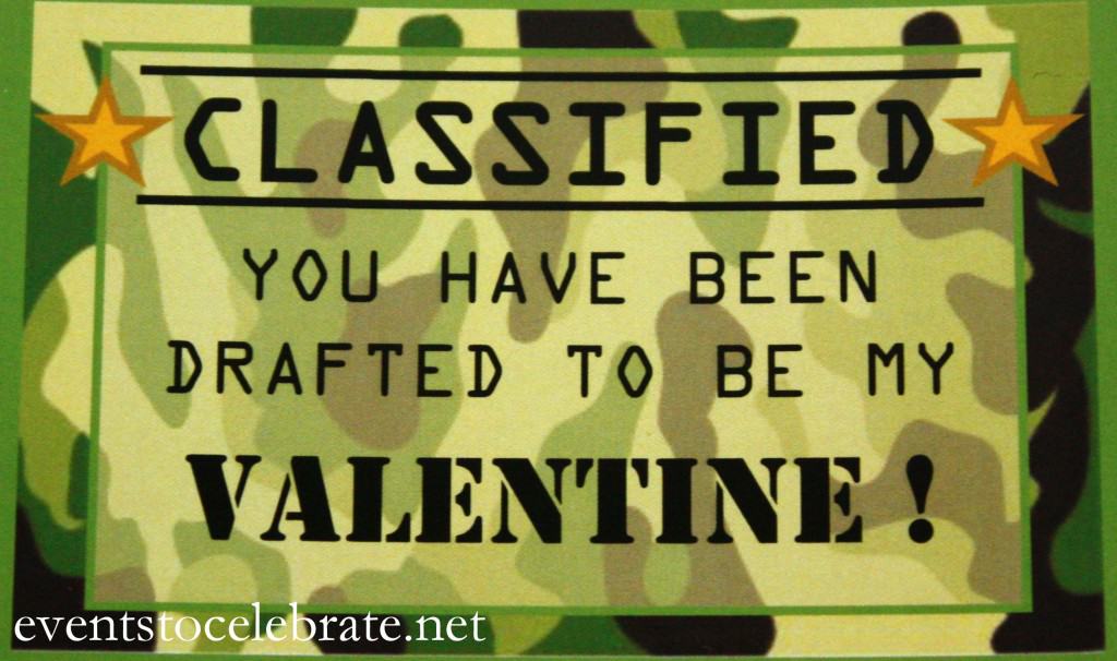 Free Valentine s Day Printable Army Valentine Party Ideas For Real People