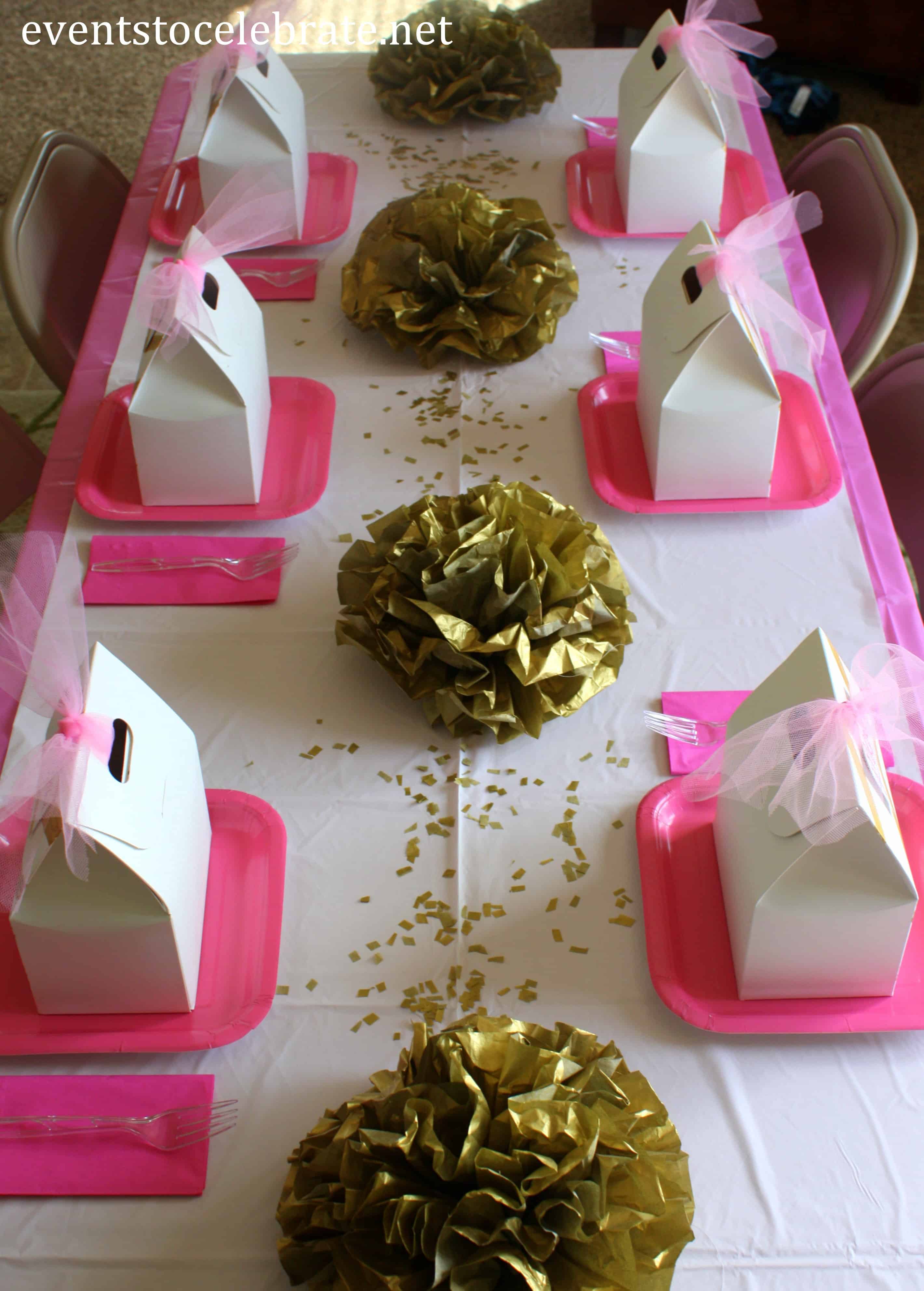 Pink and Gold Decorations