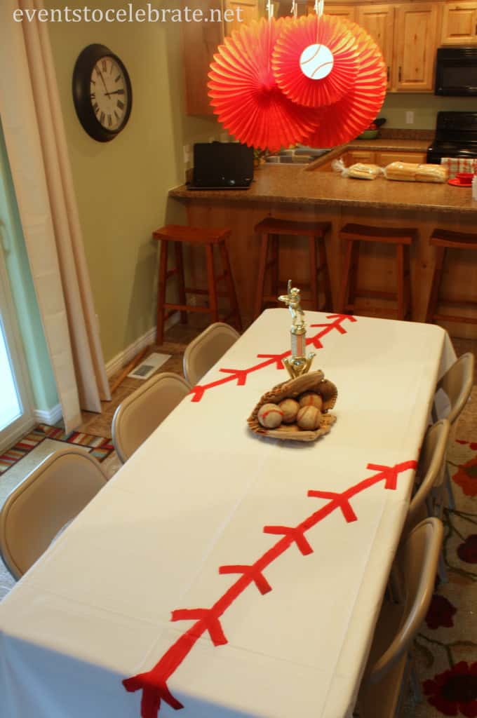 DIY Baseball Tablecloth - Events To Celebrate