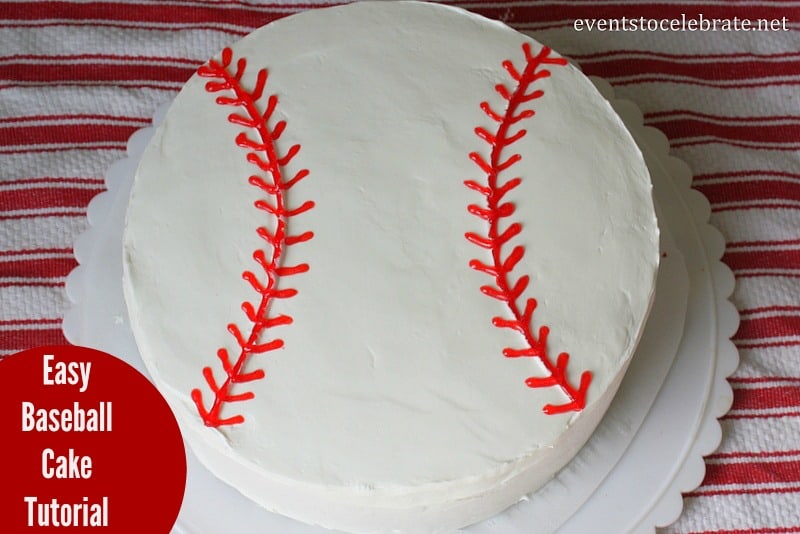 baseball themed cake