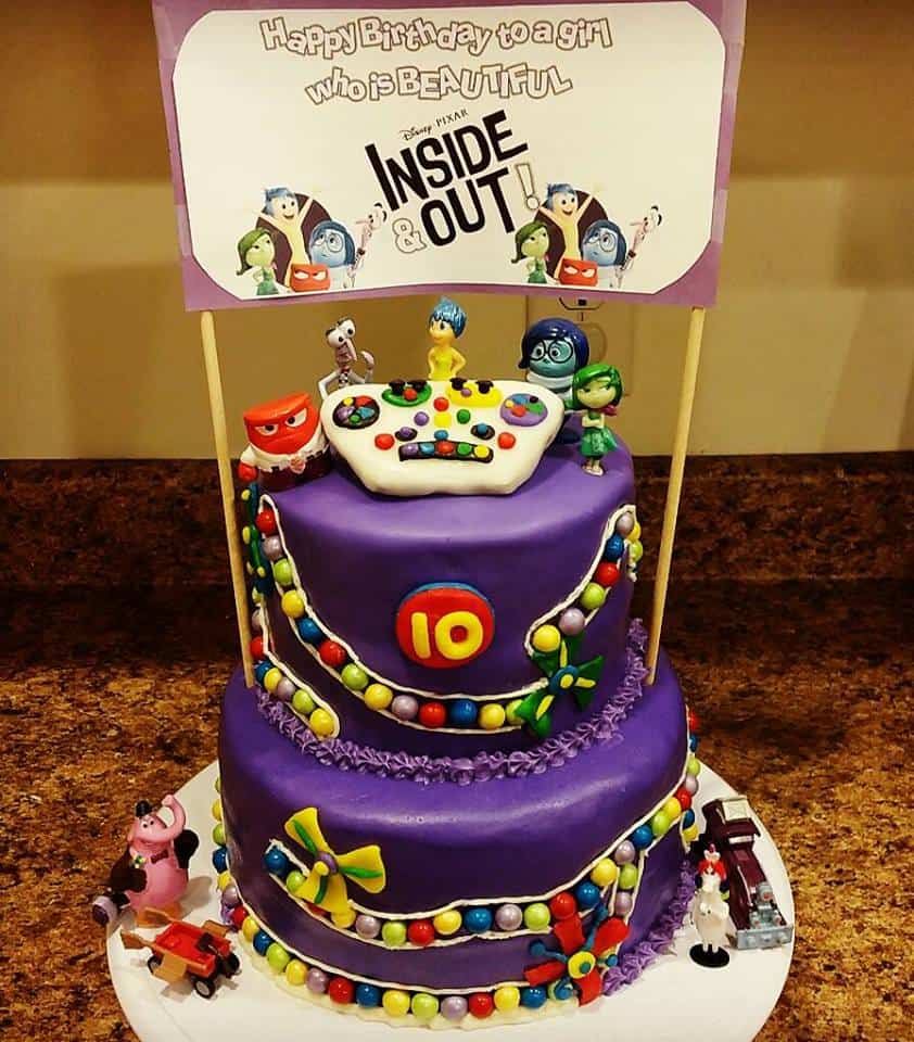 Inside Out Birthday Cake
