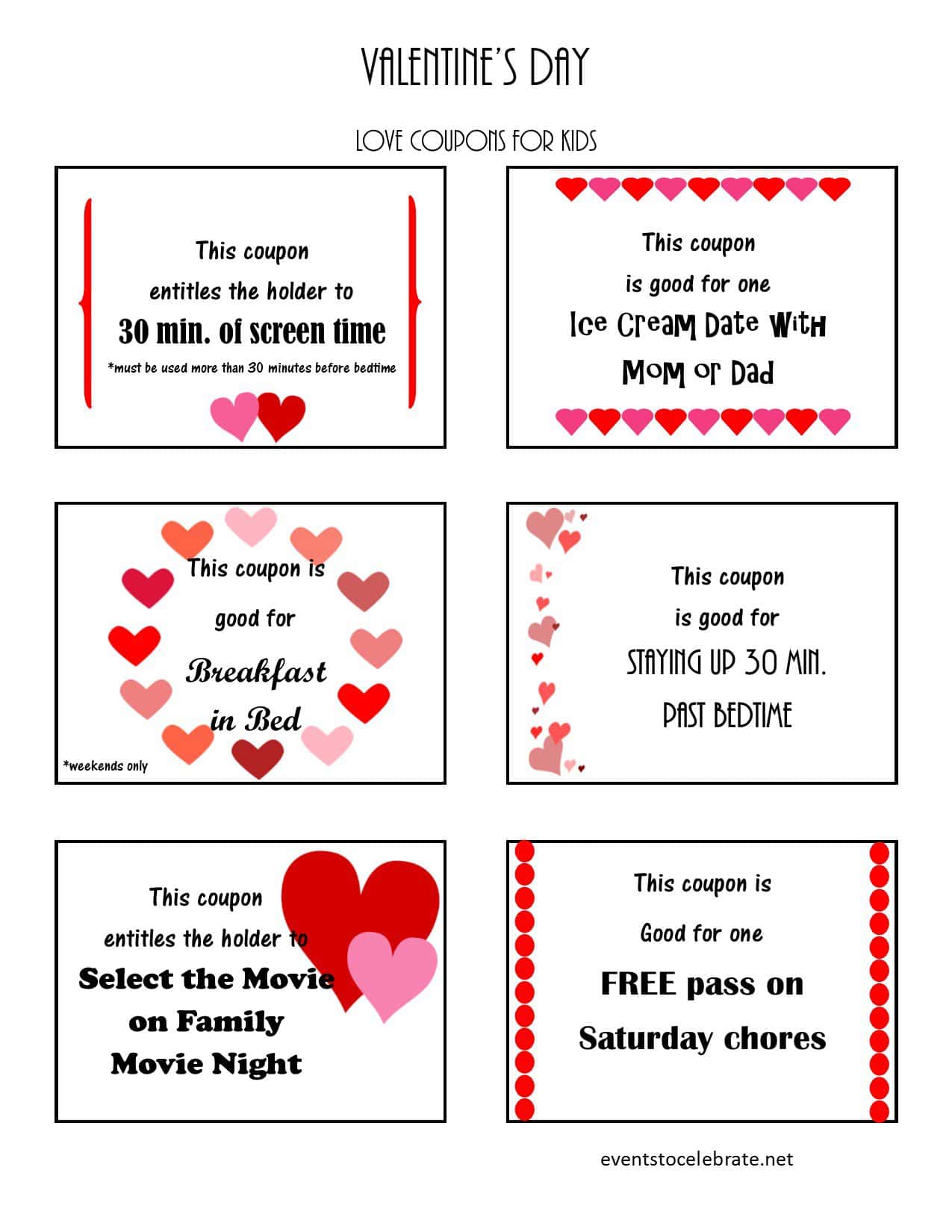 Diy Valentine S Coupons For Him