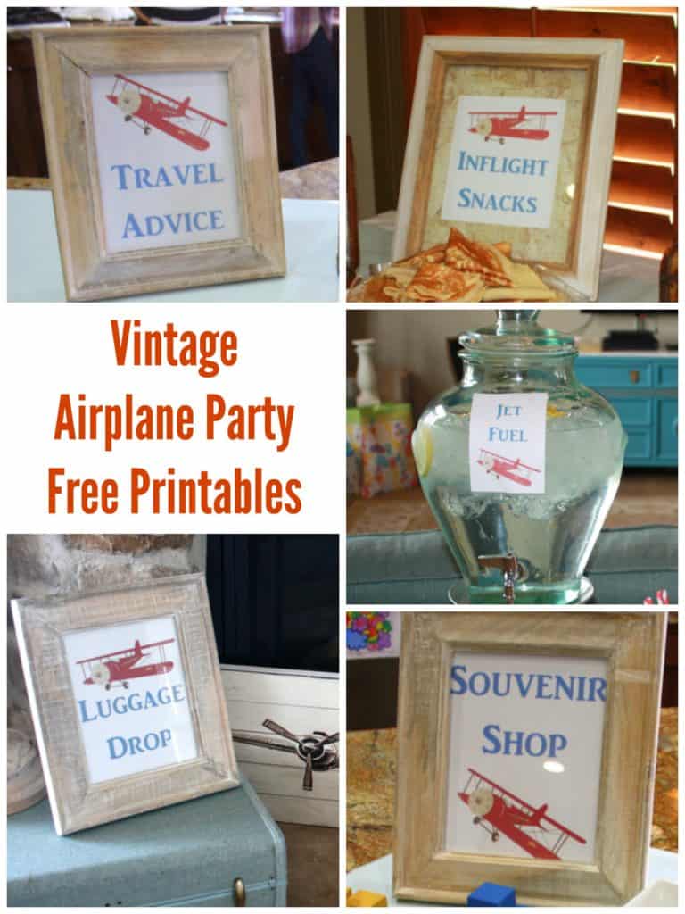 Vintage Airplane Shower Printables & Games