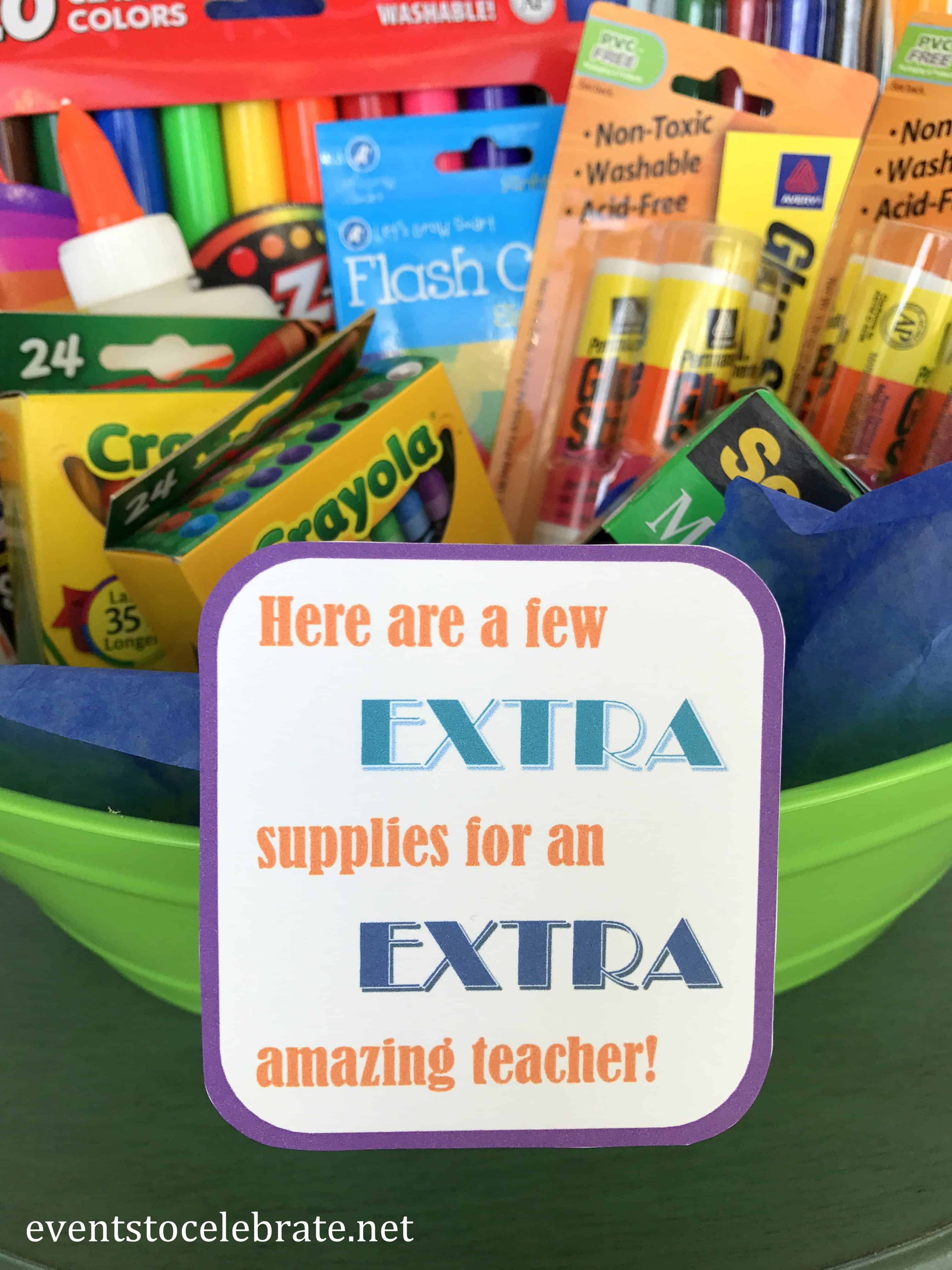 Teacher Appreciation Gift - School Supplies - events to ...