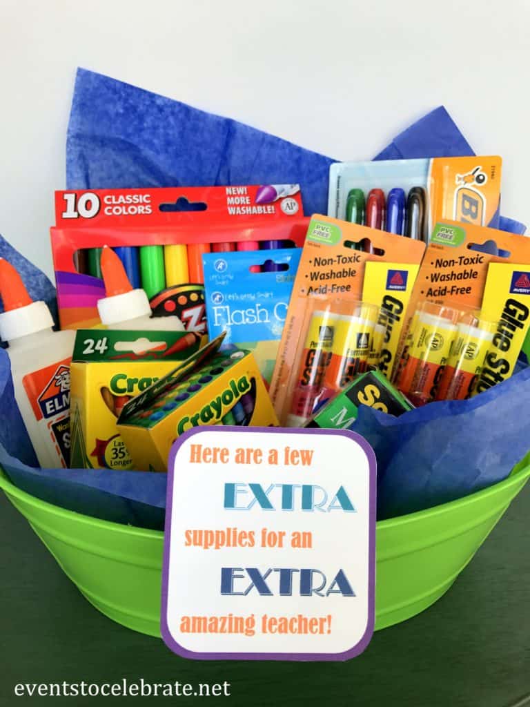 Teacher Appreciation School Supplies Gift Tag