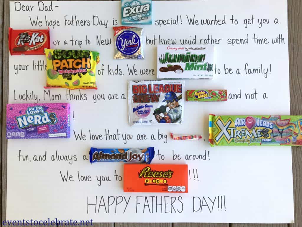 Fathers Day Candy Bar Poster