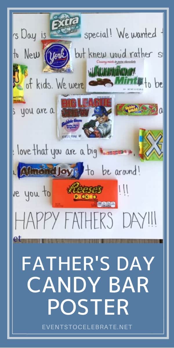 fathers day candy bar poster