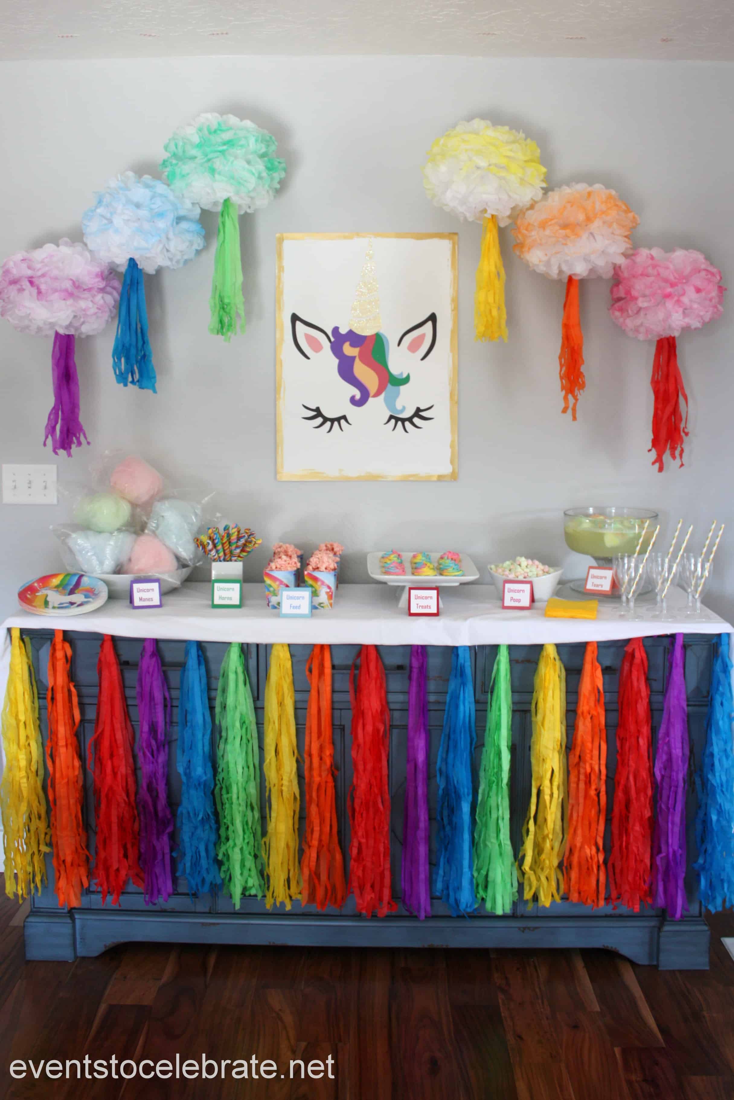 Unicorn Party - Decorations and Food - events to CELEBRATE!