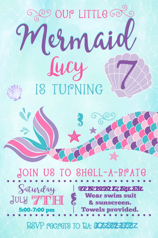 Mermaid Birthday Invitation - Party Ideas for Real People