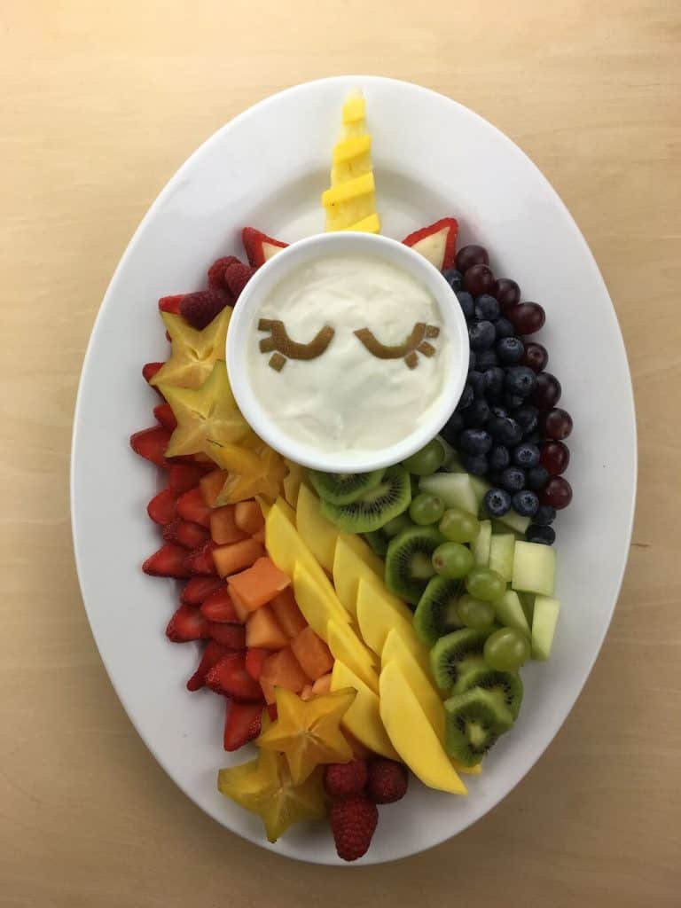 Unicorn party fruit tray