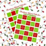 Acts of Kindness Advent Calendar on a Christmas lights background.