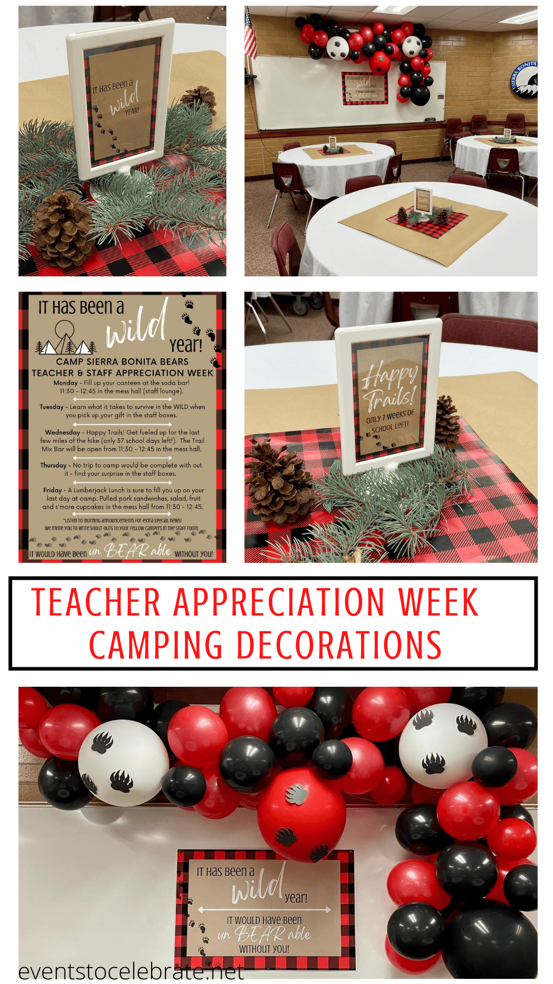 Teacher Appreciation Week Decor camping theme