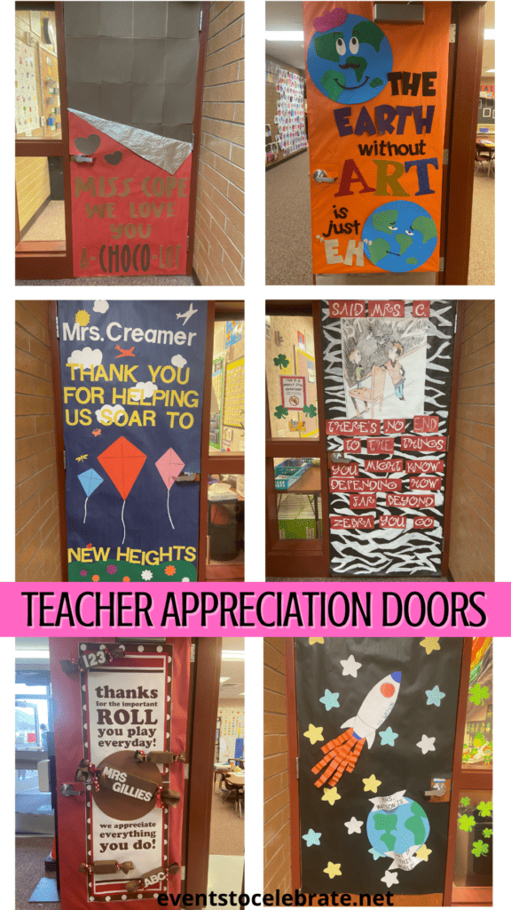 teacher appreciation door idea Rolo, space, kites, earth, chocolate bar