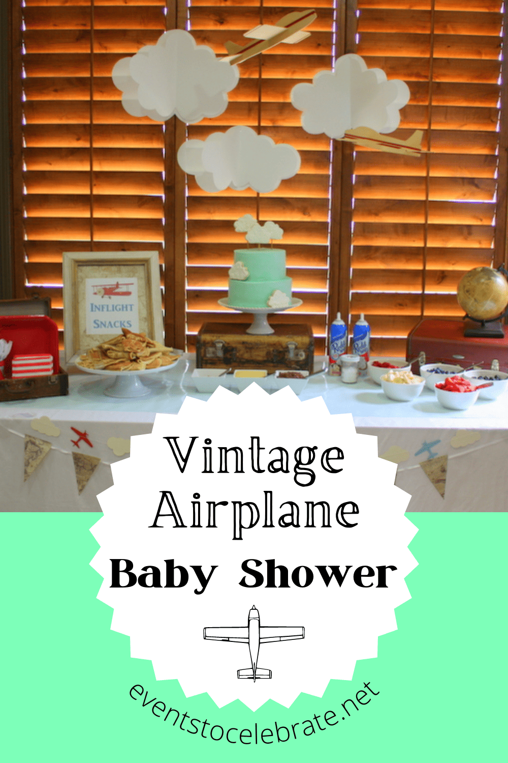 Vintage Airplane Baby Shower Party