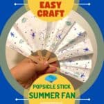 easy diy summer craft popsicle stick fan