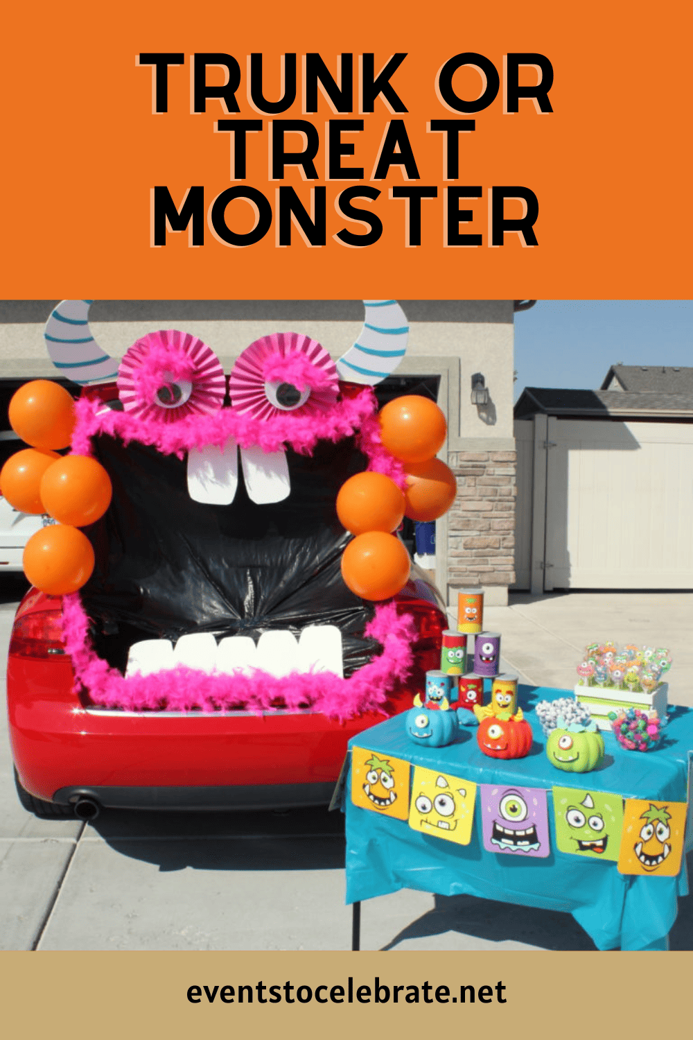 Easy Trunk Or Treat Monster Tutorial - Party Ideas for Real People