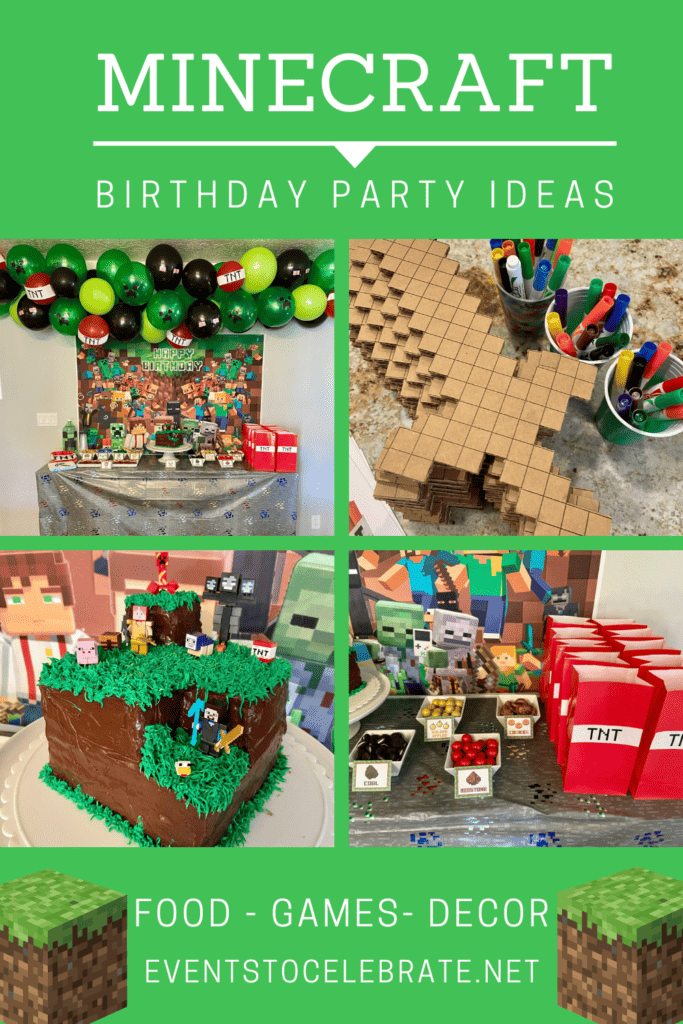 Minecraft party games for deals 8 year olds