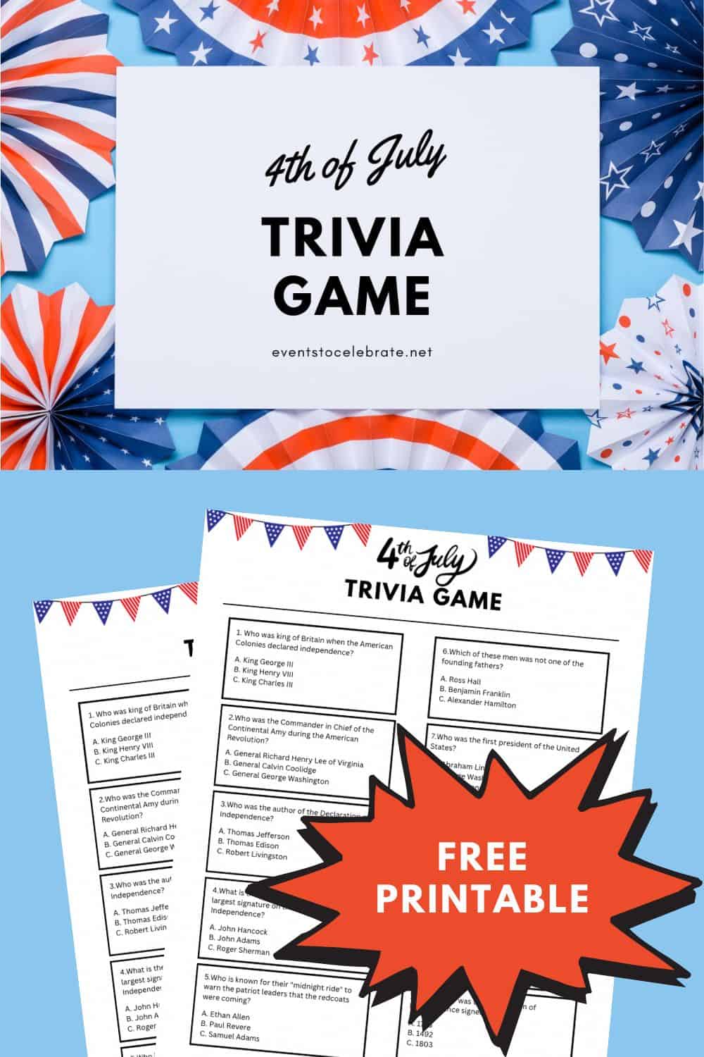 4th of July Trivia for Kids