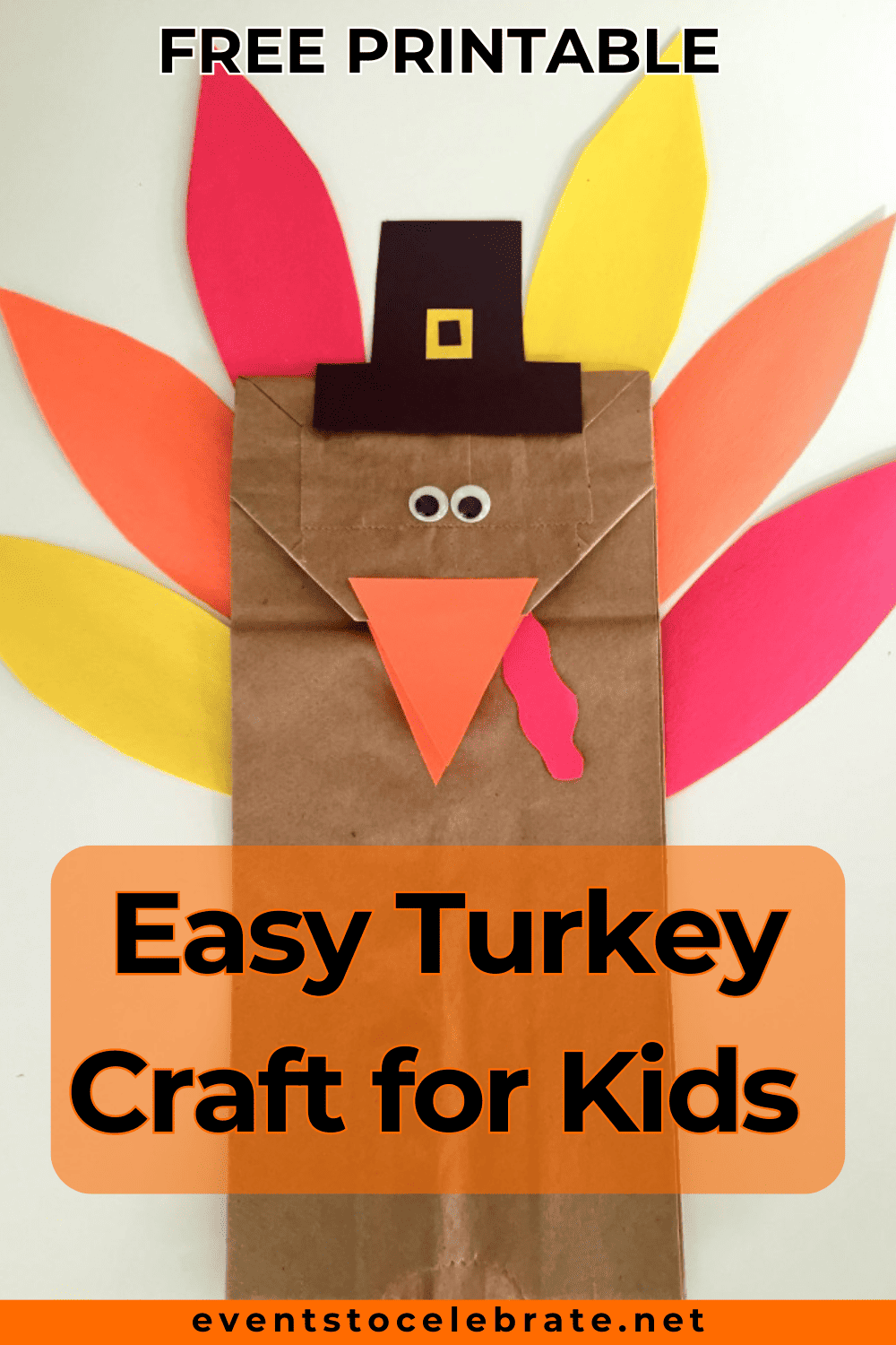 Simple Shape Turkey Craft for Preschoolers Learning Shapes!