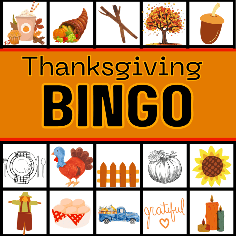 Thanksgiving Bingo Free Printable