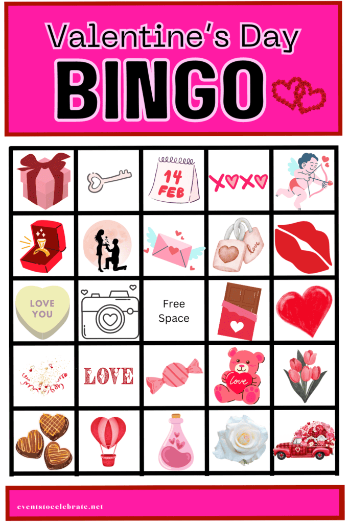 Valentine's Day Bingo (Free Printable) - Party Ideas for Real People
