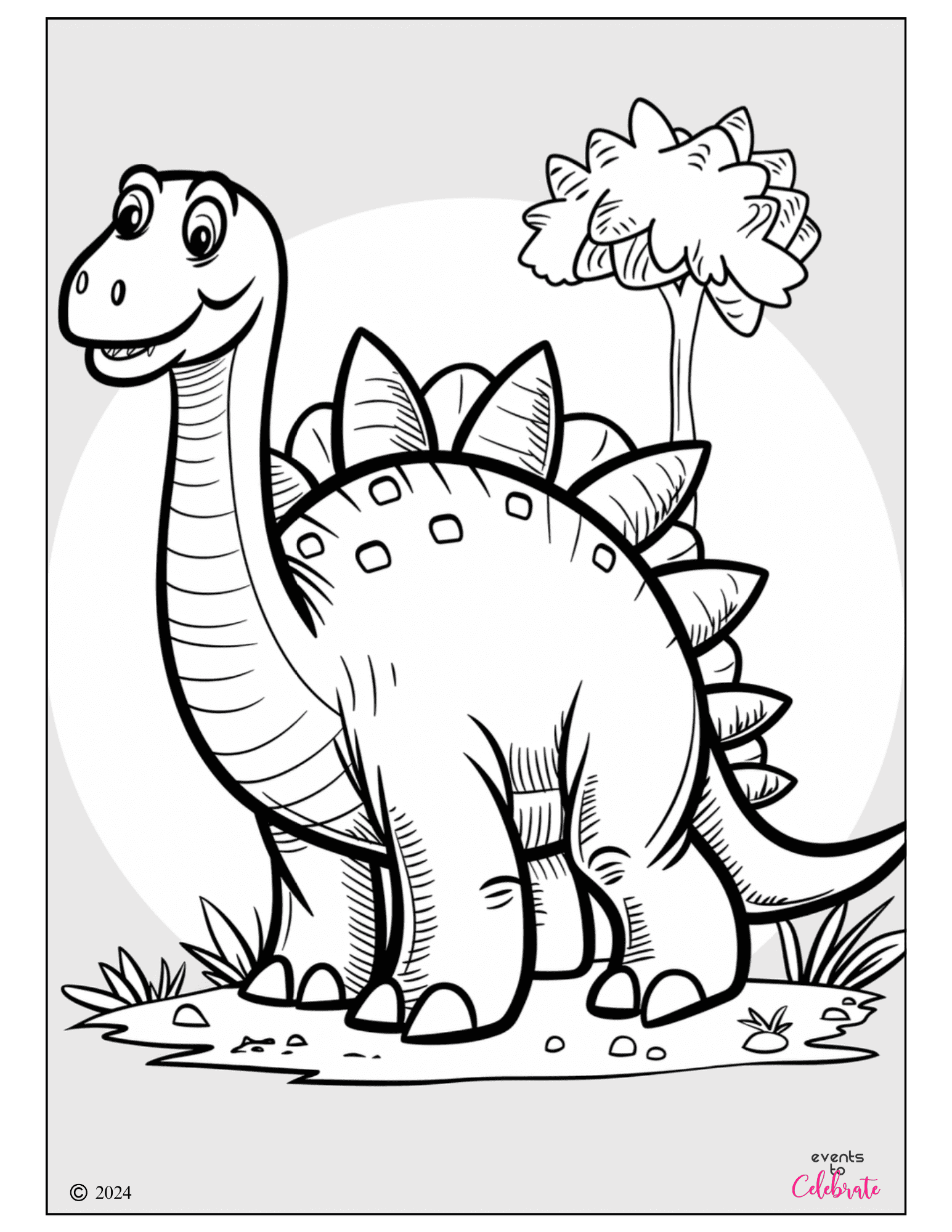 Adorable Dinosaur Coloring Pages for Kids - Free Printables - Party ...