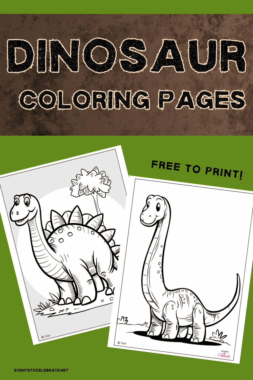 Adorable Dinosaur Coloring Pages for Kids Free Printables Party