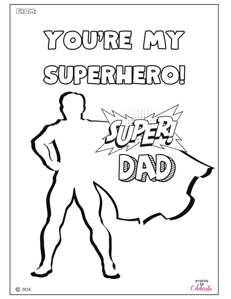 You're my Superhero - Father's Day Card