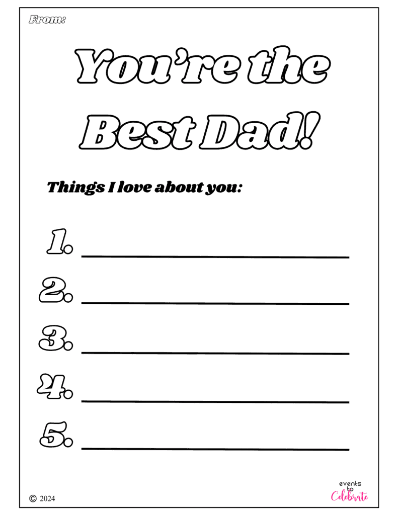 You're the Best Dad - Father's Day Card