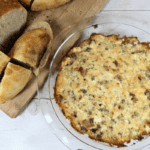 Bacon Cream Cheese Bread Dip - close up images