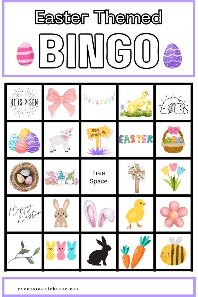 Easter Bingo Game - Pinterest Pin