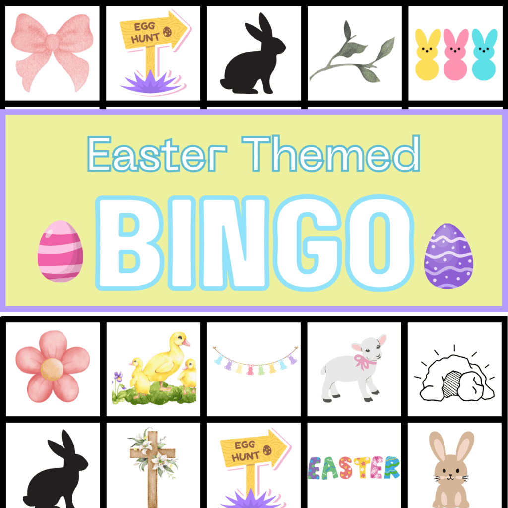 Easter bingo free printable - mini