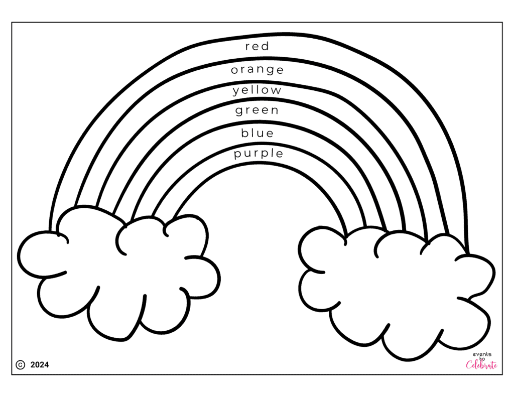 Rainbow Craft - Free Printable