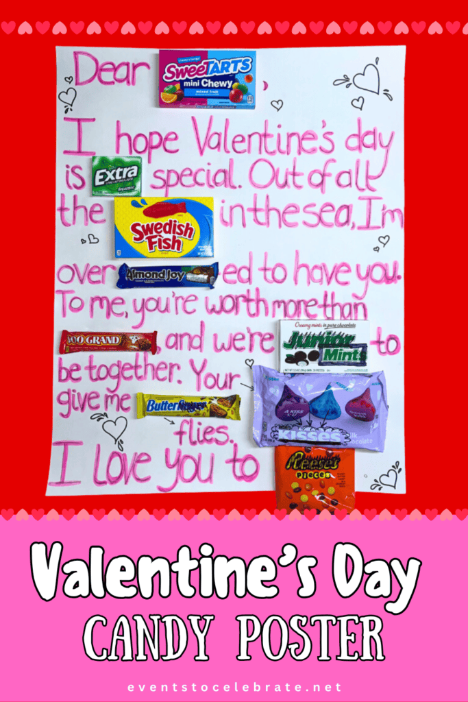 Valentine's Day Candy Poster - Pinterest Pin