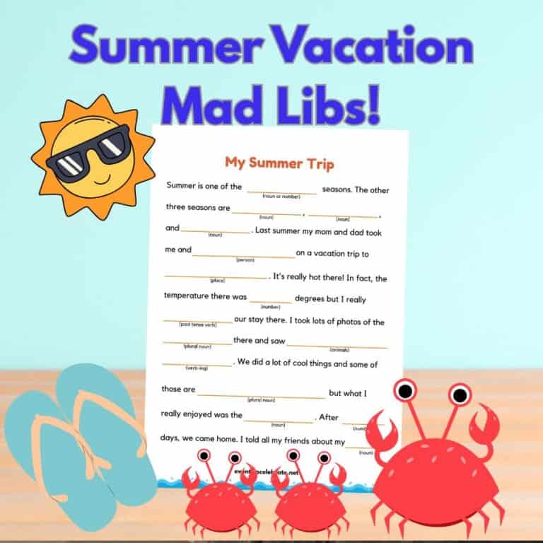 Summer Vacation Mad Libs – Grab the Giggles!