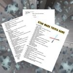 Star Wars Trivia Game free printable for your Star Wars party or Star Wars Day.