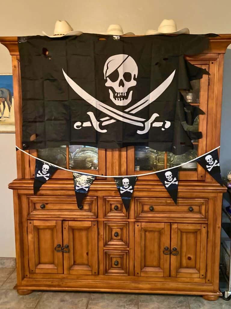 Pirate flag decoration. 