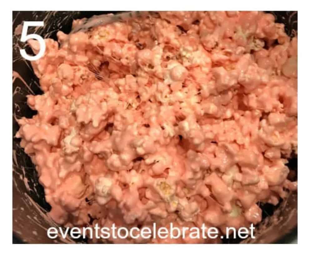 Pink unicorn marshmallow popcorn