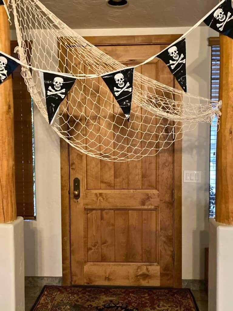 fishing nets and pirate bunting decorations
