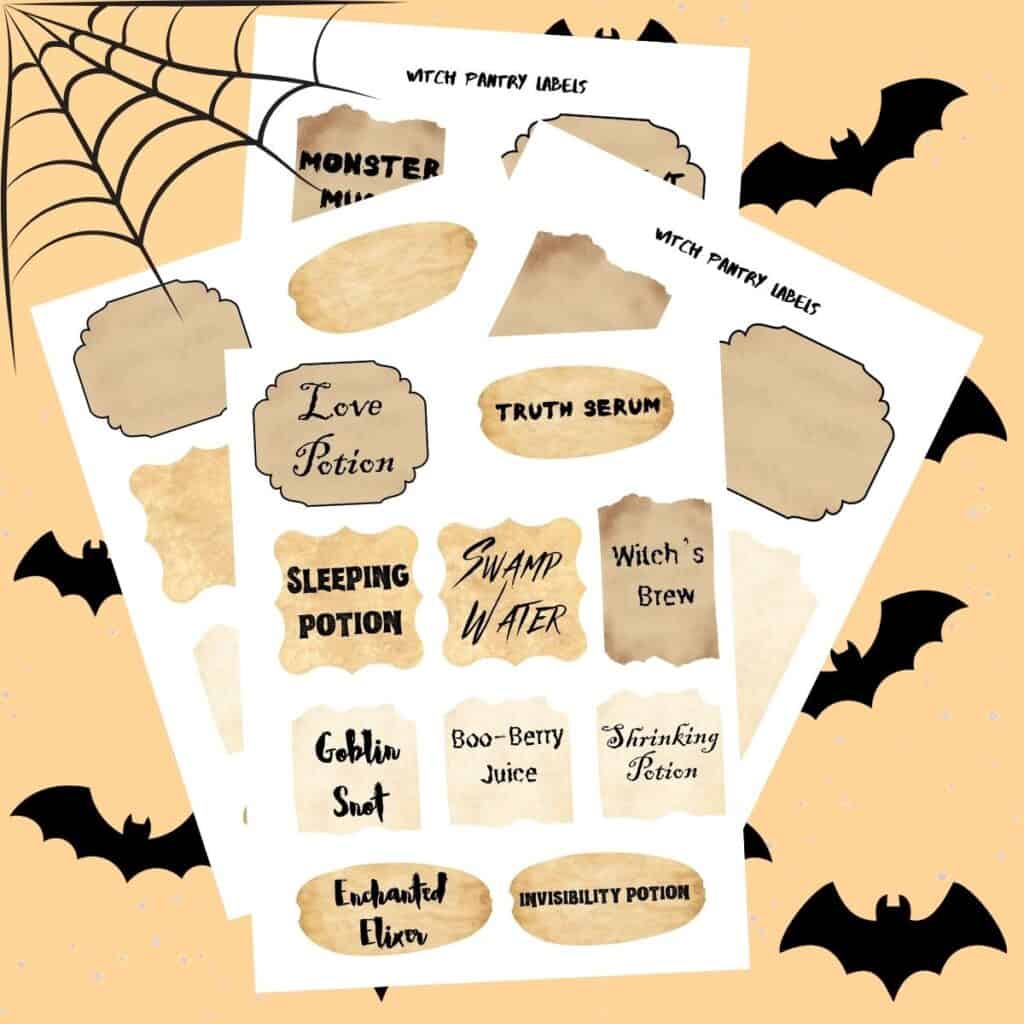 Free Witch's Pantry Labels