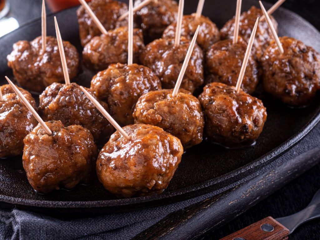 pirate themed food: Cannonball meatballs.